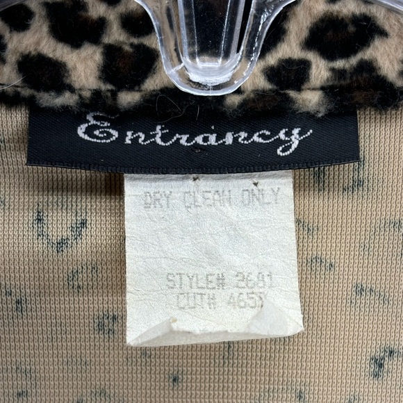 VTG Entrancy Leopard Button Shirt Teddy Jacket Lightweight USA Small Y2K 80s 90s - Picture 5 of 16